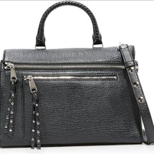NWT Rebecca Minkoff Jane Satchel, Black Leather (1102899)